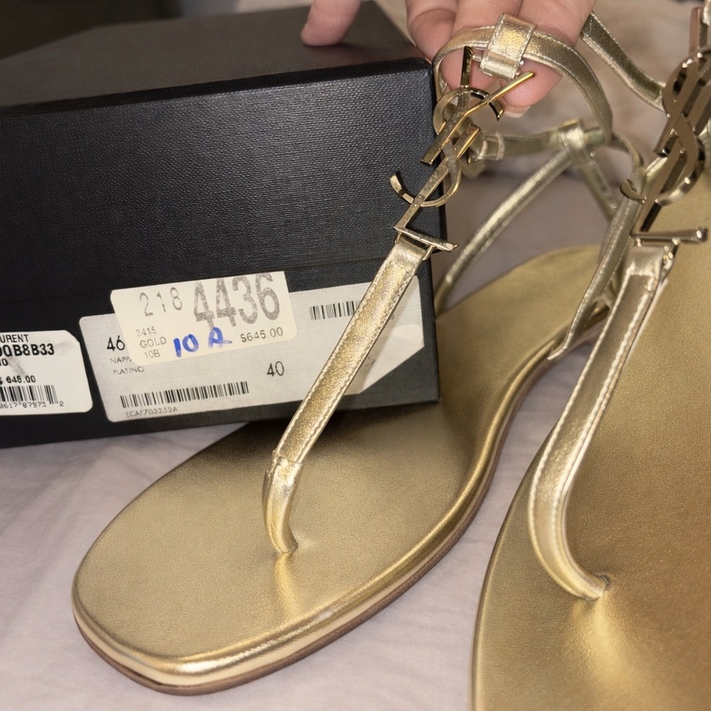 Yves Saint Laurent Gold Women's Sandals